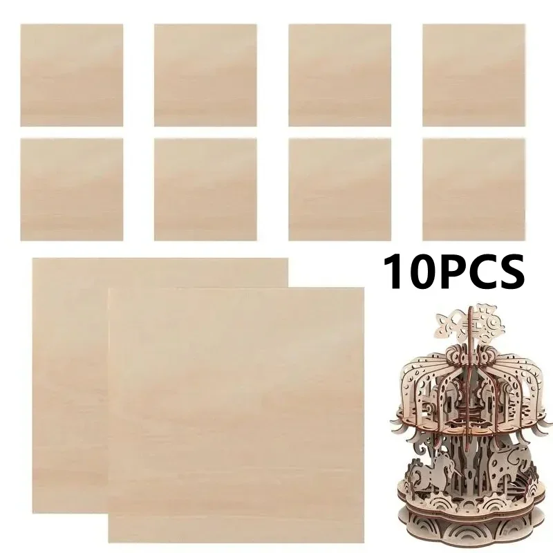 10PCS Plywood Basswood 200//300mm Lightweight Craft Board Unfinished Thin Wood Sheets for Laser Cutting Engraving DIY Modeling