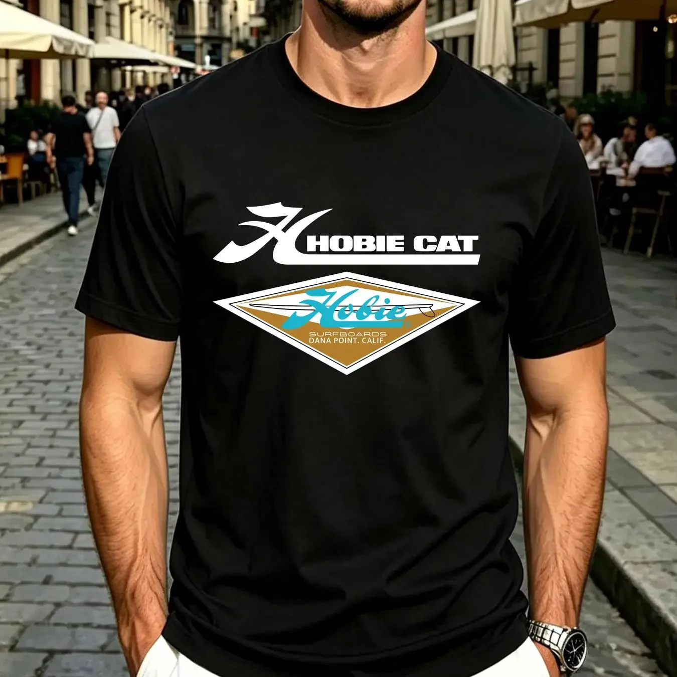 washed T Shirt Hobie Cat Surfboards Dana Point Calif S 4XL long or short sleeves vintage Washed Slightly streetwear