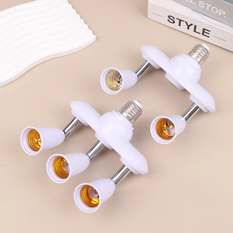 2 In 1/3 In 1 E26 E27 Lamp Base Splitter 1 to 2/3 LED Bulb Socket Adapter Extender Holder Converter