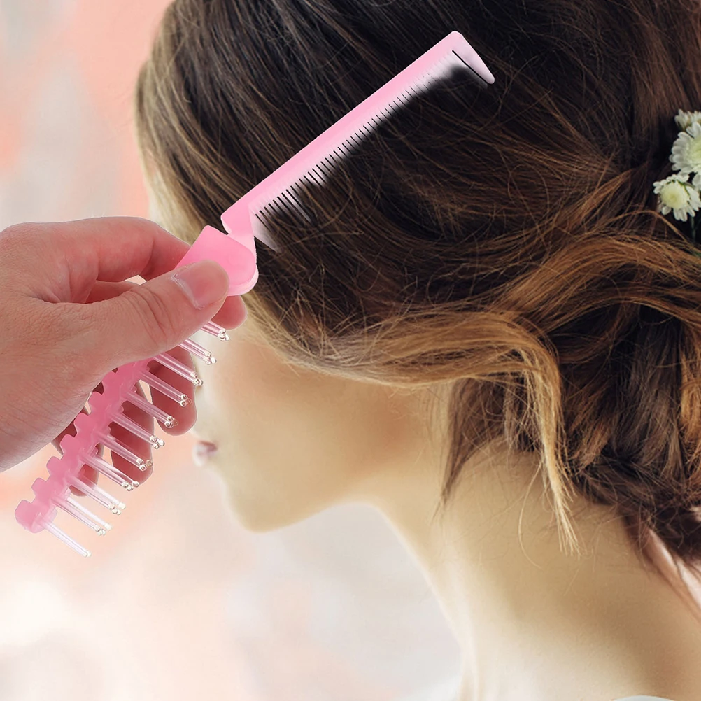 

6 шт. складная щетка для волос, дорожный размер, антистатическая массажная расческа, легко носить с собой в сумочке или сумке, подходит для всех типов волос