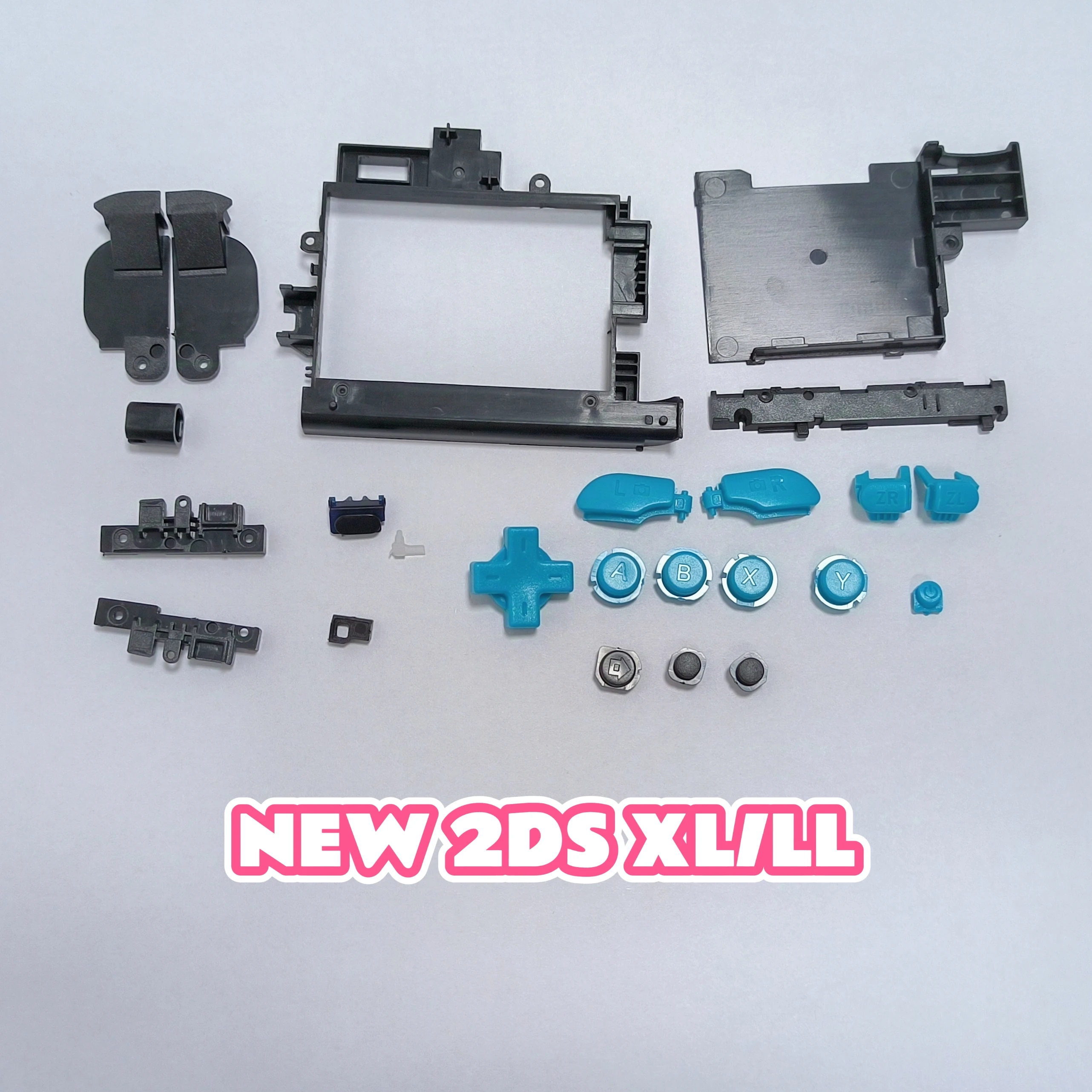 استبدال ABXY L R ZL ZR D وسادة عبر أزرار مجموعة أزرار كاملة ل نينتندو جديد 2DSXL/LL البلاستيك أو عدسة زجاجية