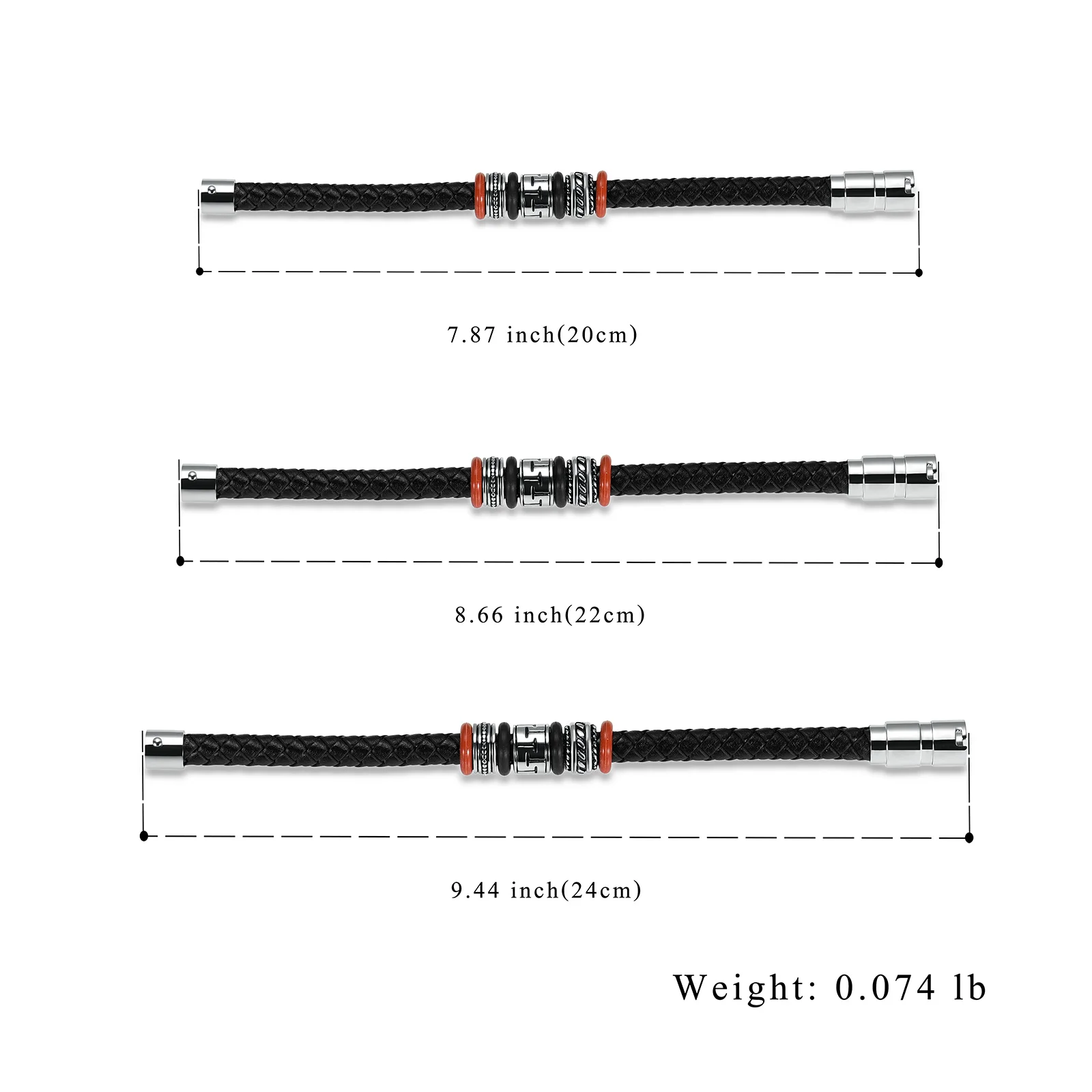 Man Leather Urns Bracelet For Human/Pet Ashes Vintage Memorial Bangle Customized Cremation Keepsake Jewelry