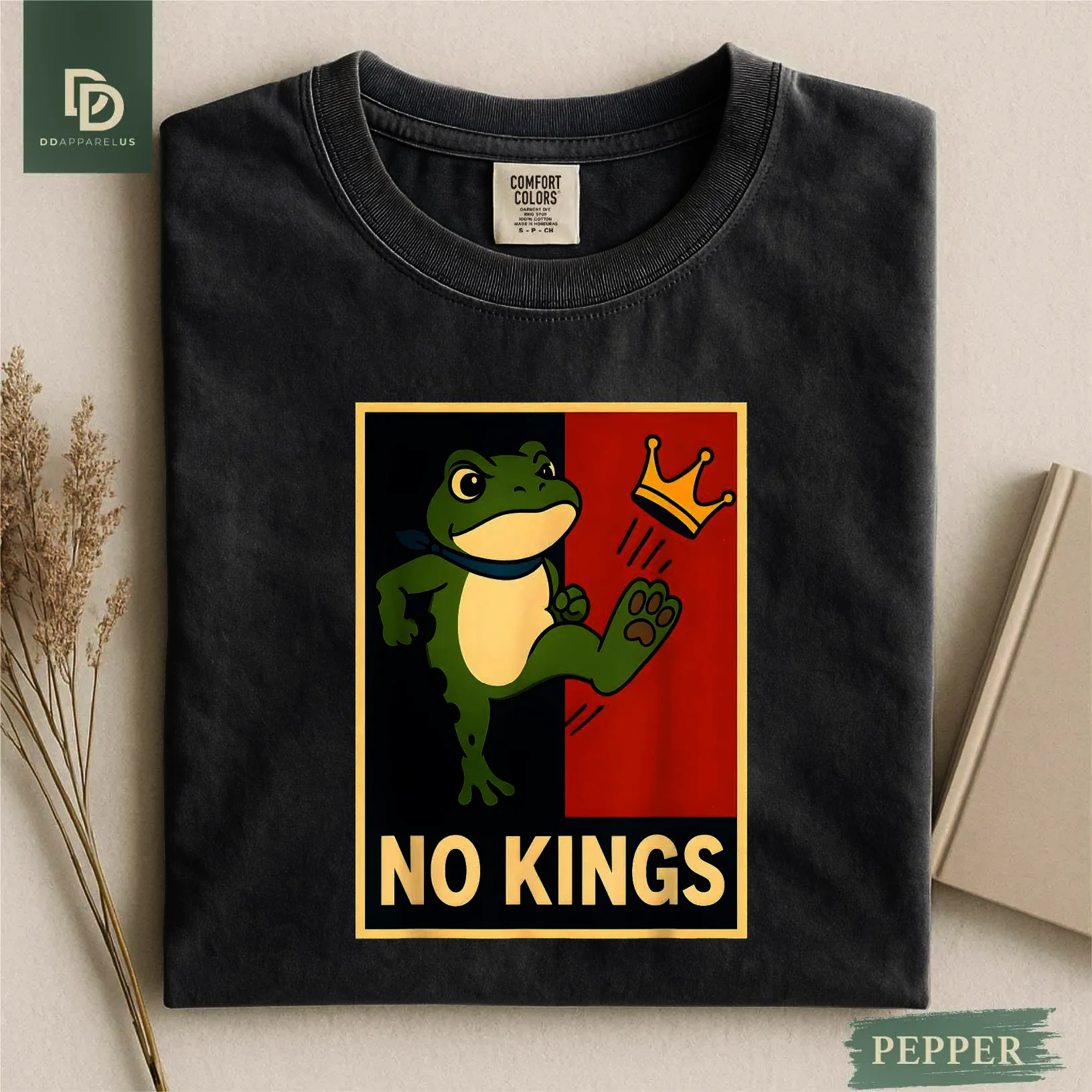 لا الملوك قميص الرجال النساء بورتلاند الضفدع الاحتجاج الراحة بورتلاند الضفدع النشاط قميص ، لا يوم الملوك الليبرالي السلامي الاحتجاج المحملة #2