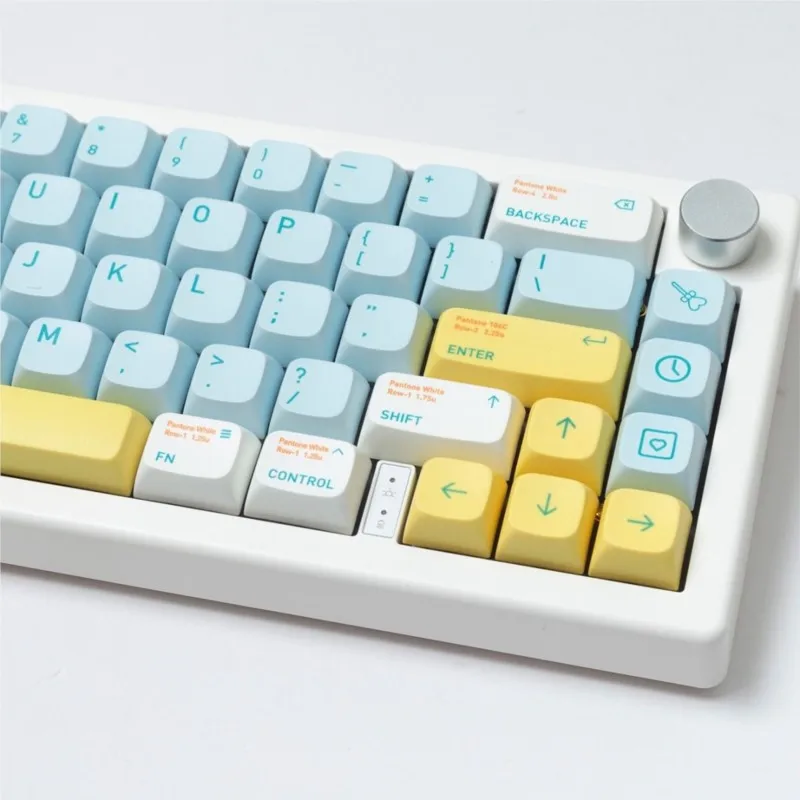 134 Keys Mechanical Keyboard Keycaps Set XDA Backlit Two-Color Blue Yellow Key Cap 61/87/104/108 Key Cherry MX Keycap Artisan