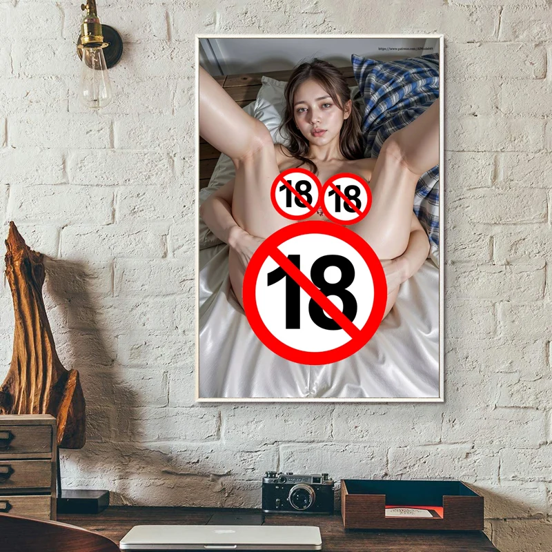 Adult Pornstar Naked Girls Big Pussy AI Picture Nude Paintings Canvas Printings Room Decor Art Wall Decoration Poster