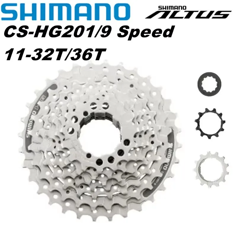 Shimano Altus HG201 HG200 casete de 9 velocidades 11-32T 34T 36T para piezas de bicicleta de montaña casete de HG200-9 HG201-9 Original