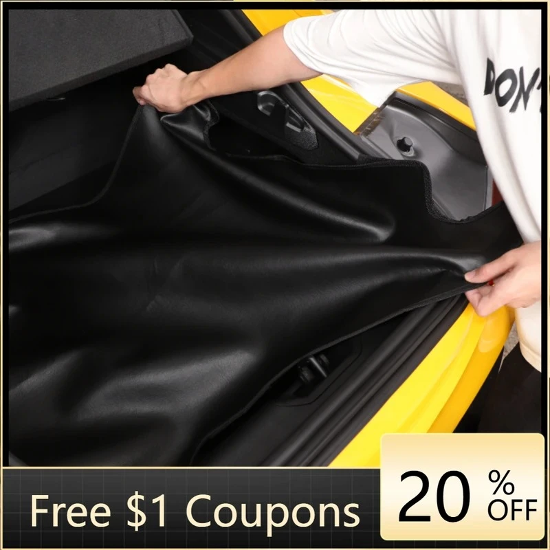 

Fit For Toyota GR Supra MK5 A90 2019-2025 PVC Leather Black Car Trunk Mat DurAble Carpet Car Interior Accessories