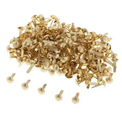 200Pcs Round Brass Paper Fasteners Metal Brads for Scrapbooking DIY Card Making