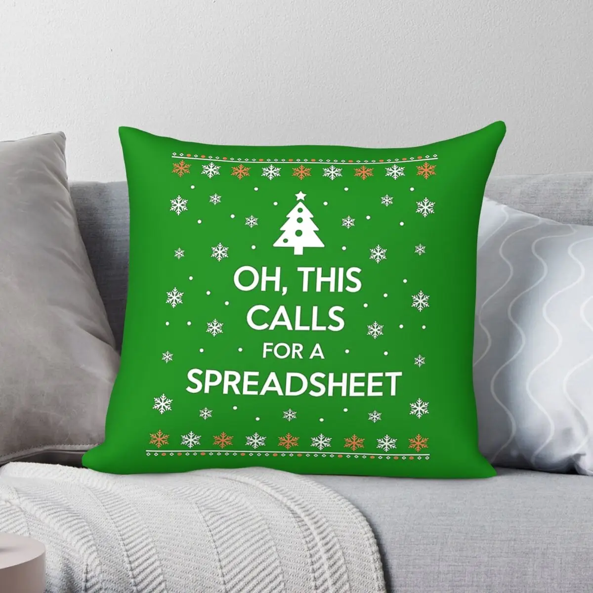 Calls For A Spreadsheet Christmas Pillowcase Polyester Linen Velvet Creative Zip Decorative Pillow Case Bed Cushion Cover