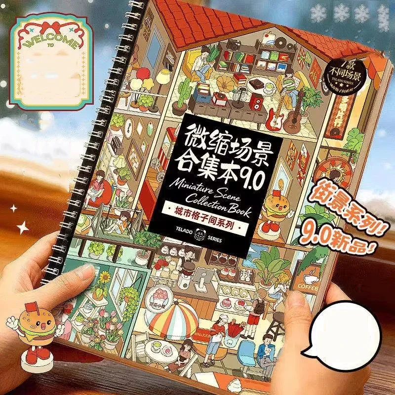 Miniature Scene Collection Book 9.0 3D Dollhouse Stickers DIY Creative Relaxing Brain Teasers Craft for Journal