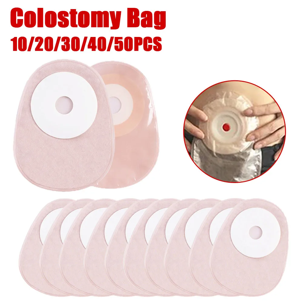 

10-50pcs Disposable Ostomy Drainable Single Pouch Colostomy Ileostomy Patient Stoma Care Bags Portable System Colostomy Bags
