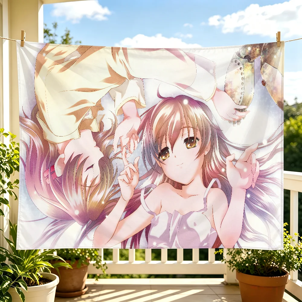 Anime C-Clannad Flaggen-Wandbehang für Outdoor-Partys, Schlafzimmer, Wohnzimmer, Studentenwohnheim, Dekoratives Themen-Wandbanner, Geschenk – Detail 9