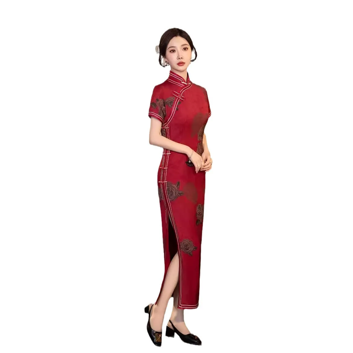 

Cheongsam Banquet Dress Tang Suit Printed Shanghai Lace Sexy Republic of China Style Evening Retro Good Quality Young Jacquard