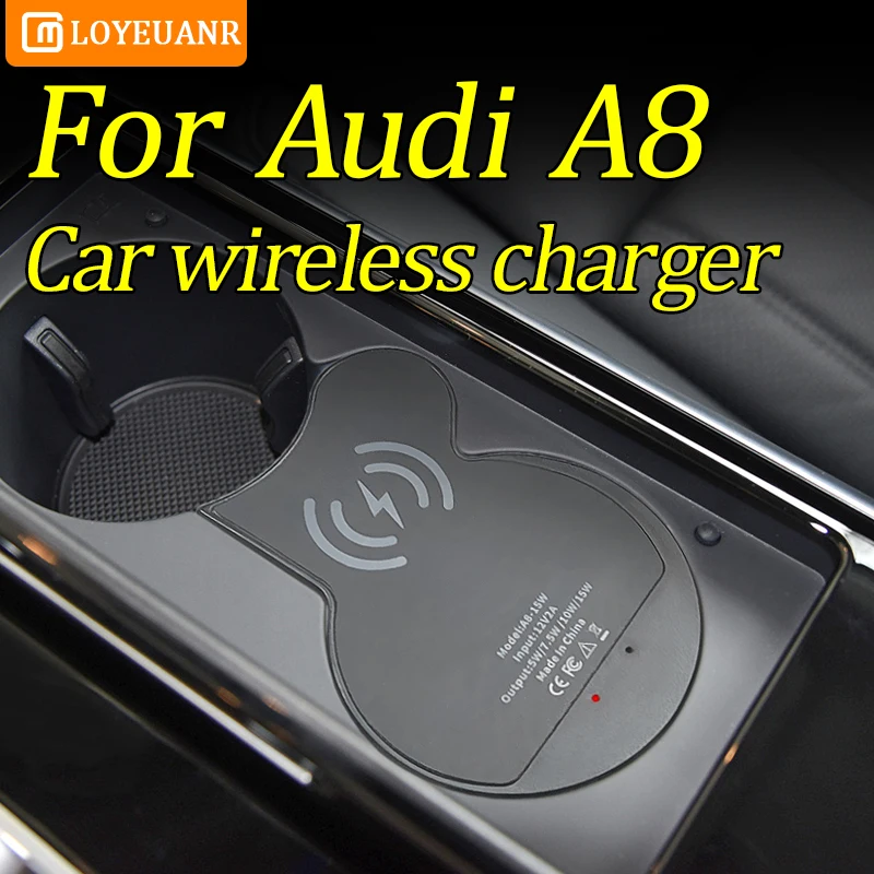 

Wireless Charger For Audi A8 Cigarette Lighter Car Charger 15W Car Mobile Phone QI Fast Charging