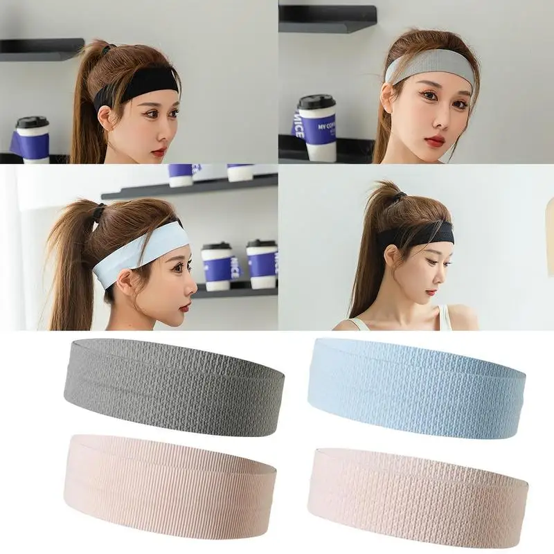 Moisture Wicking Headband Yoga Hair Bands Stretchy Moisture Wicking Headbands  Soft Sports Accessories Head Bands For Women Men