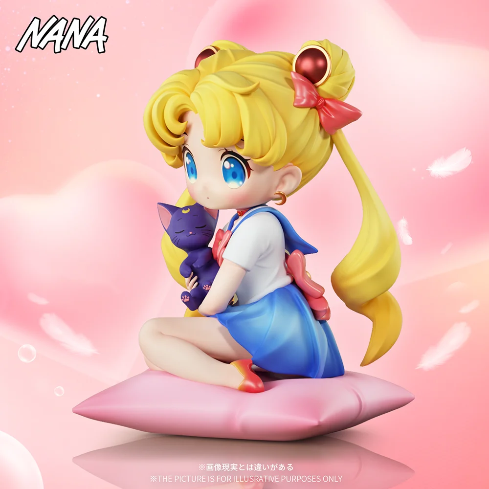 ในสต็อก SAILOR Moon อะนิเมะรุ่น Q Tsukino Usagi ตัวเลขคอลเลกชันรูปปั้นเดสก์ท็อปตกแต่งตุ๊กตาของเล่นเด็กของขวัญ
