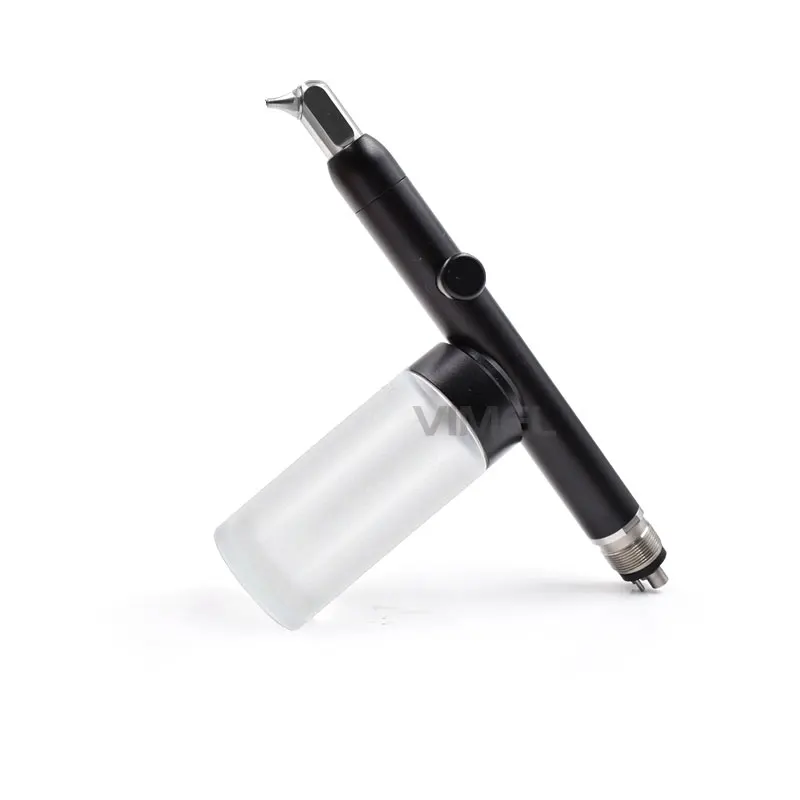 Dental Aluminum Oxide Microblaster With Water Spray Black Color 4 Hole / 2 Hole Air Polisher Sandblasting Machine