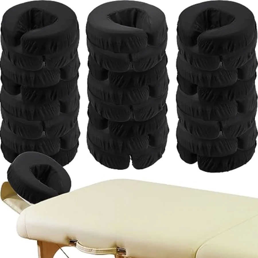 

24 Pcs Face Cradle Covers for Mas Table Microfiber Reusable Soft Thicker Mas Table Headrest Covers Bulk Oil Proof Cradle Head R