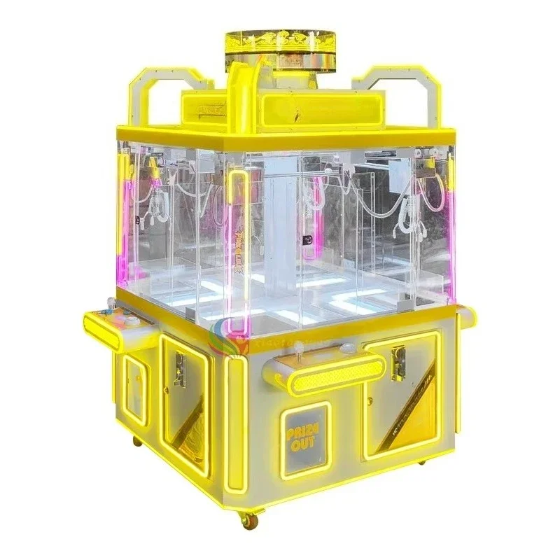 Customized Large Four-Person Commercial Coin-Operated Claw Machine Island Magic Cube Vertical Design Gift Game Machine English