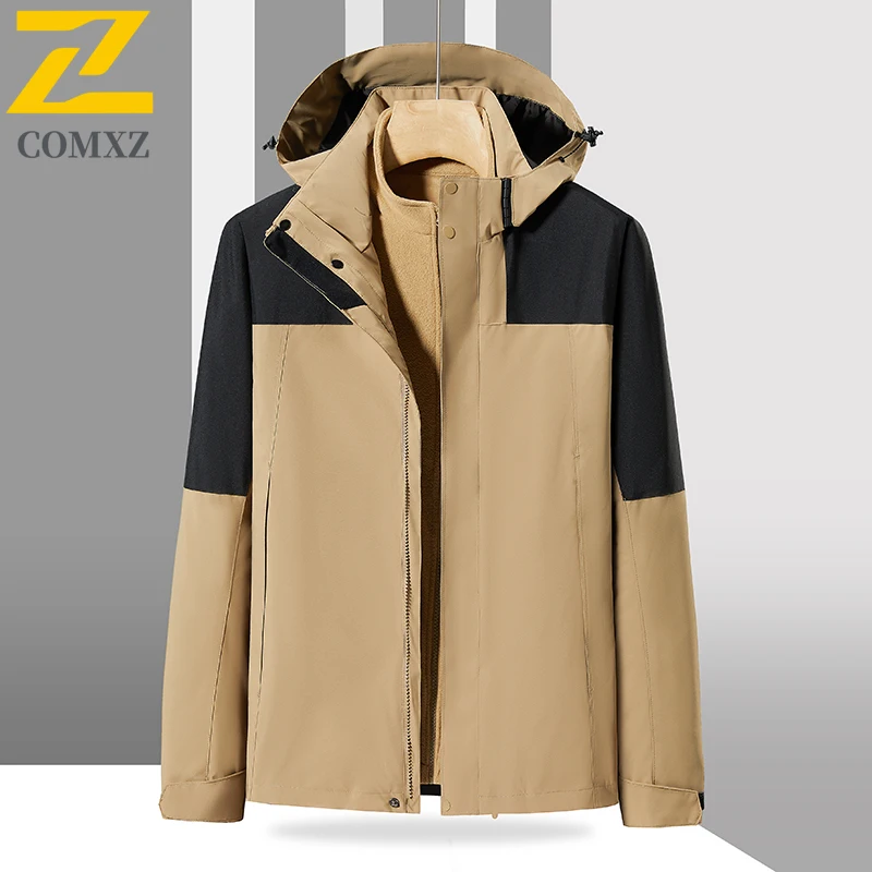 EIAO 3-in-1 سترة واقية للجنسين عالية الجودة سستة مقاوم للماء سترة مضادة للرياح المشي لمسافات طويلة التخييم الحرارية معطف خفيف الوزن في الهواء الطلق #6