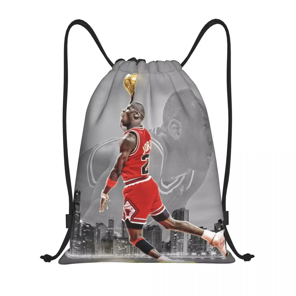 Custom MJ-Michael-Jordan ,Travel Fitness Sports Large Capacity Drawstring Pocket Backpack