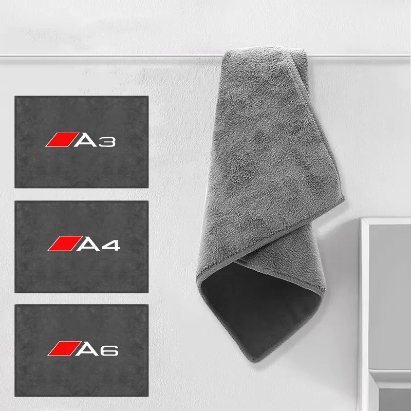 High-end Microfiber Car Wash Towel Car Cleaning Drying Cloth Hemming Car Care Cloth For Audi A3 A4 A5 A6 A7 A8 Q3 Q5 Q7 Q8