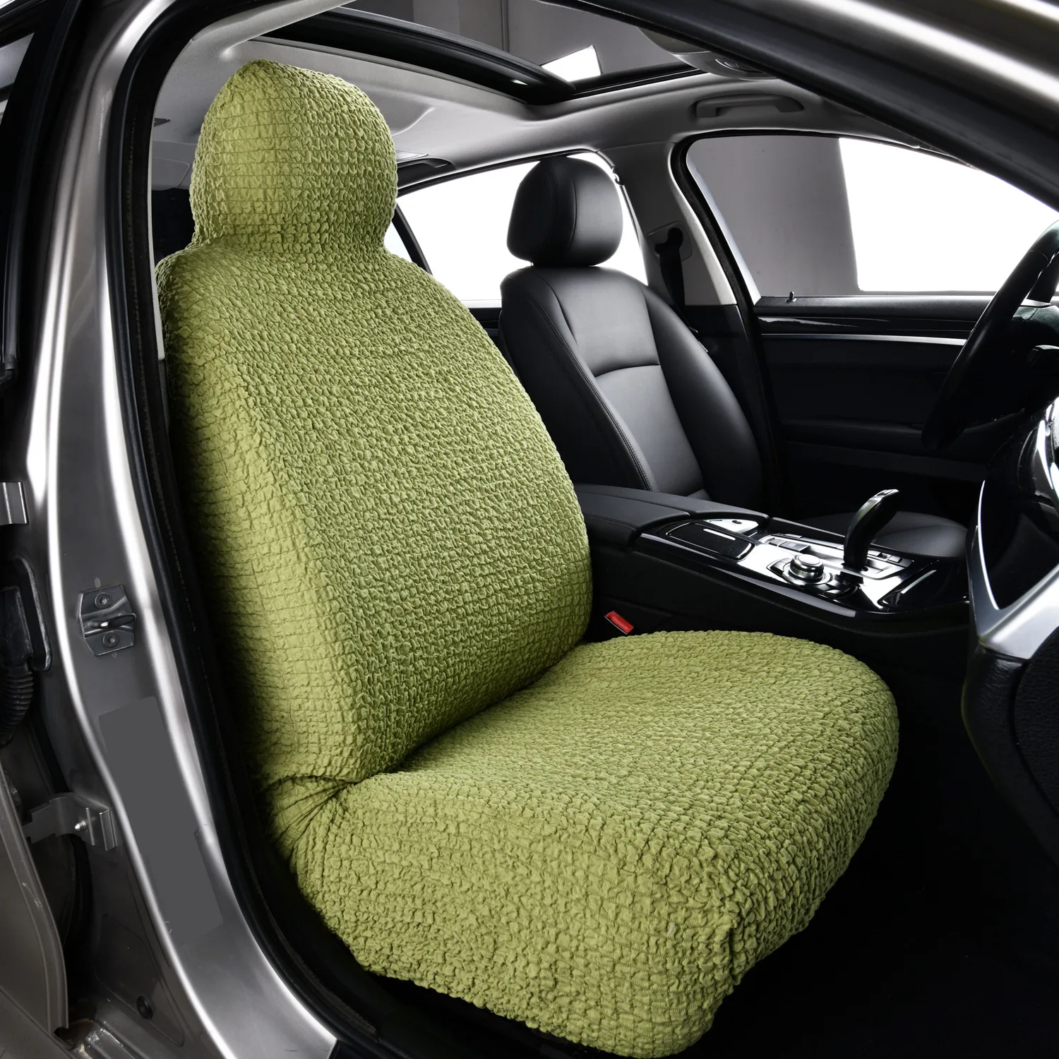 All-Inclusive Car Seat Cover Wrinkled Seersucker Elastic Car Seat Protector Dust Covers Car Accessories Four Seasons Universal