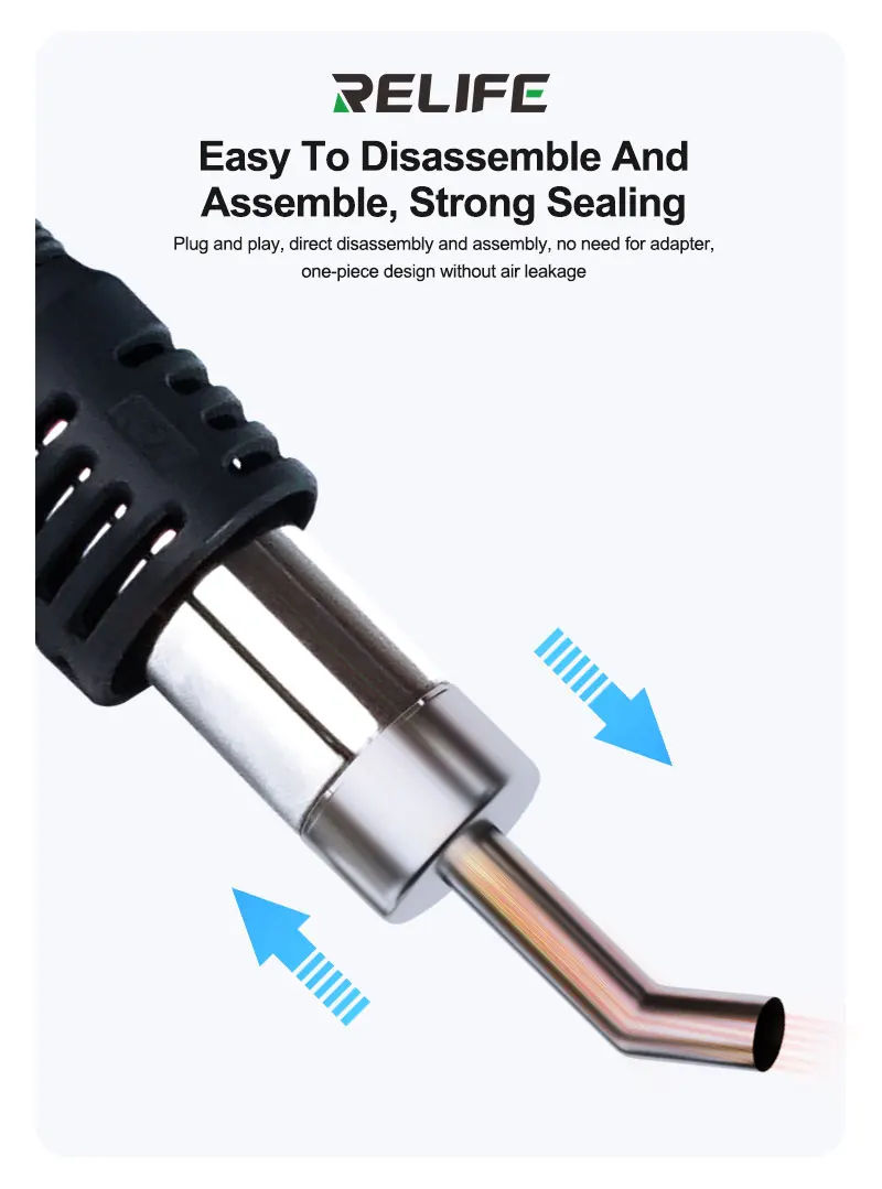 RELIFE 858 سلسلة 4/5/6/8/10/12 مللي متر فوهة منحنية لـ 2008D +/2008/8586D +/858D +/881D/856AD/858D/861X/705 مسدس هواء ساخن