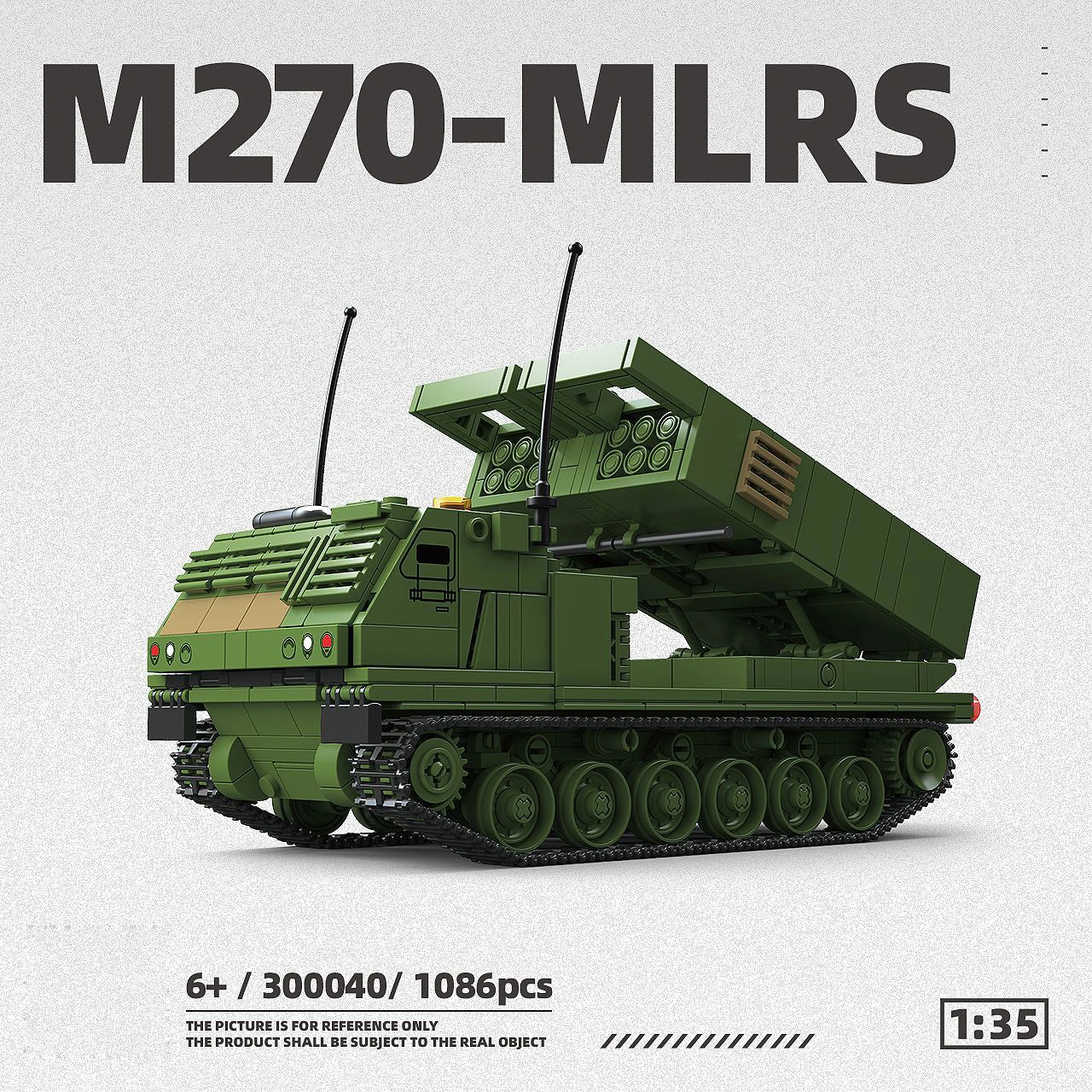 United States Multiple Launch Rocket System Modern Military Vehicle M270 MLRS Model Building Block Army Forces Truck Toys Bricks