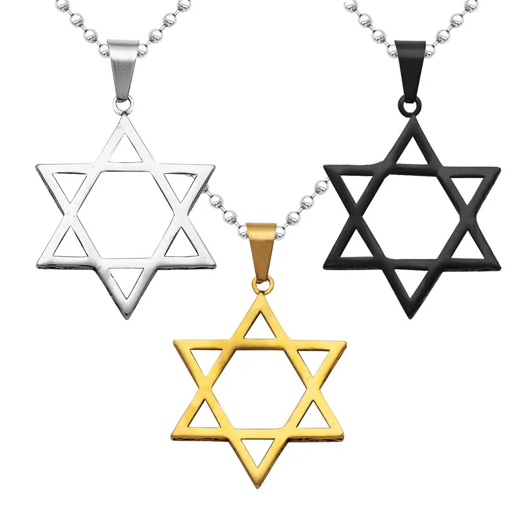 

Men's necklace with Star of David pendant made of stainless steel, 50.8 cm