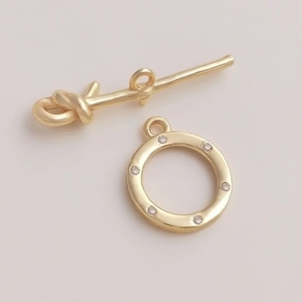 

1 шт., медные застежки и крючки, 14-каратное золото, пряжка, клей, полуотверстие, жемчуг, ручная работа, браслет, ожерелье, аксессуары с пряжкой