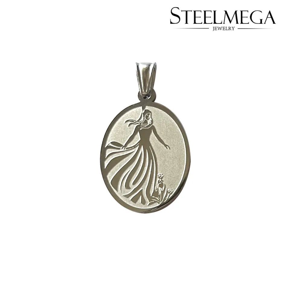 STEELMEGA Stainless Steel Pendant of Medal of the Virtuous Woman for Mormons