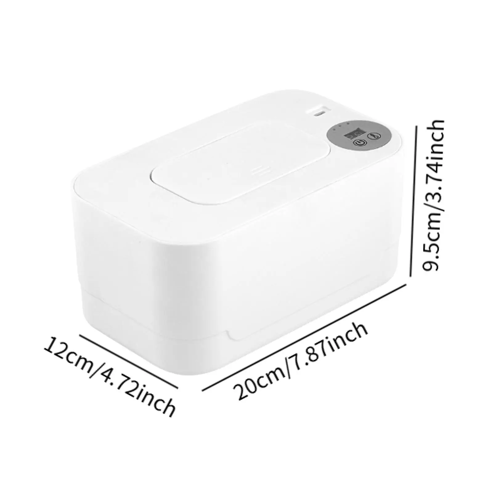 Touchless Wet Wipe Warmer Even Heat Dispenser USB Powered Refillable Box for Baby Changing Table or Travel