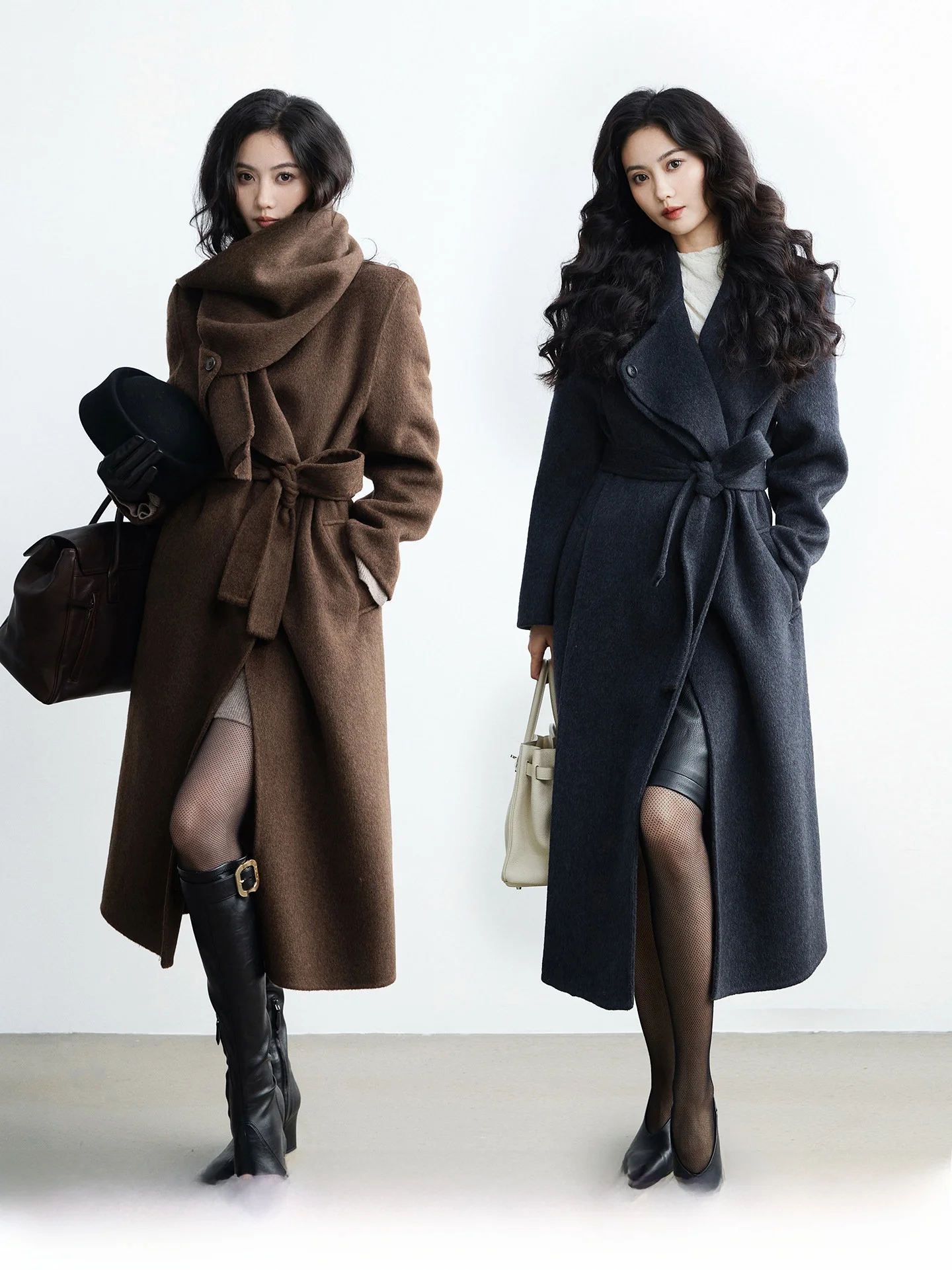 

Шерстяной шарф TAIYANG OFFICE двусторонний, ручной работы, шерстяное пальто, женская зимняя теплая верхняя одежда, повседневный, тонкий