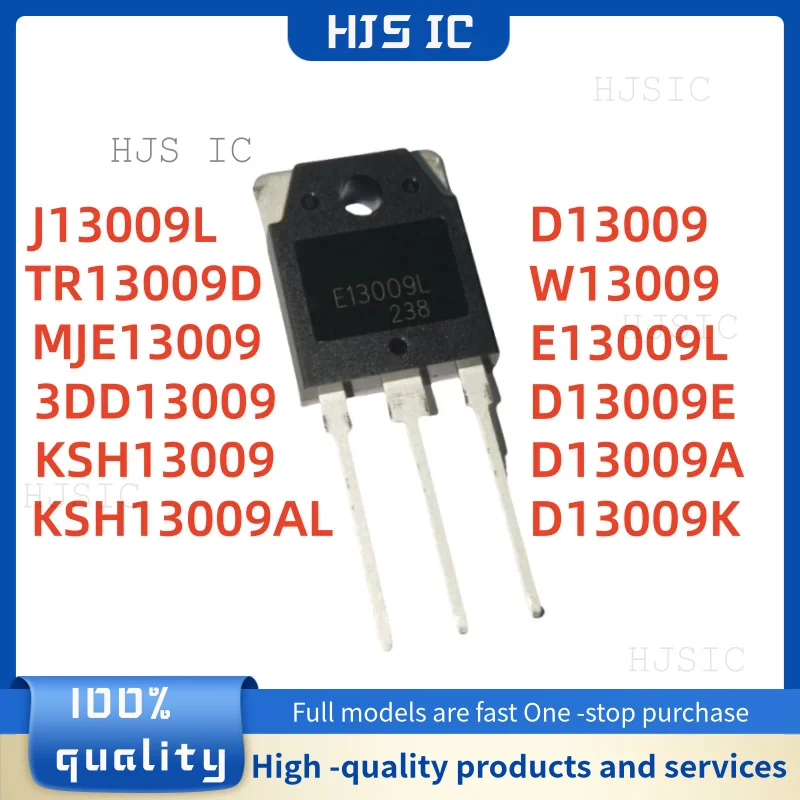 5Pcs NEW 3DD13009 D13009 D13009A D13009E D13009K E13009L J13009L TR13009D W13009 MJE13009 KSH13009AL KSH13009 TO-3P electronics 