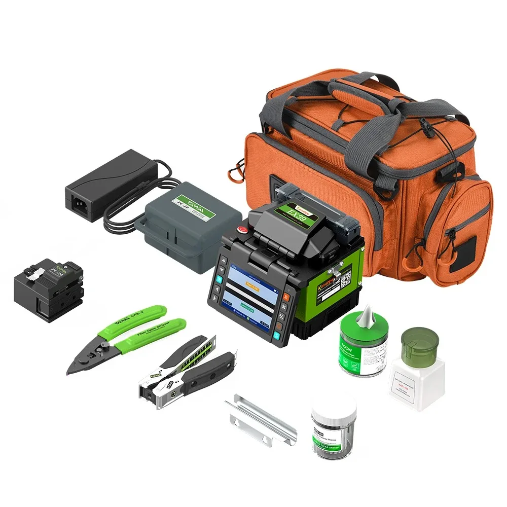 Fast Splice FTTX Fiber Optical Fusion Splicer Komshine EX39 Handheld Splicing Welder W/ Precision Cleaver. Electrode Life :5000