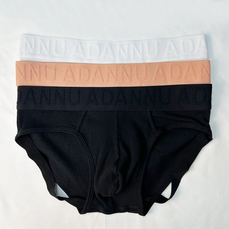 กางเกงในชายเอวต่ำ ADANNUMen 1 ชิ้น สำหรับเล่นกีฬา ฟิตเนส ผ้าฝ้าย ระบายอากาศ ทรงสามเหลี่ยม