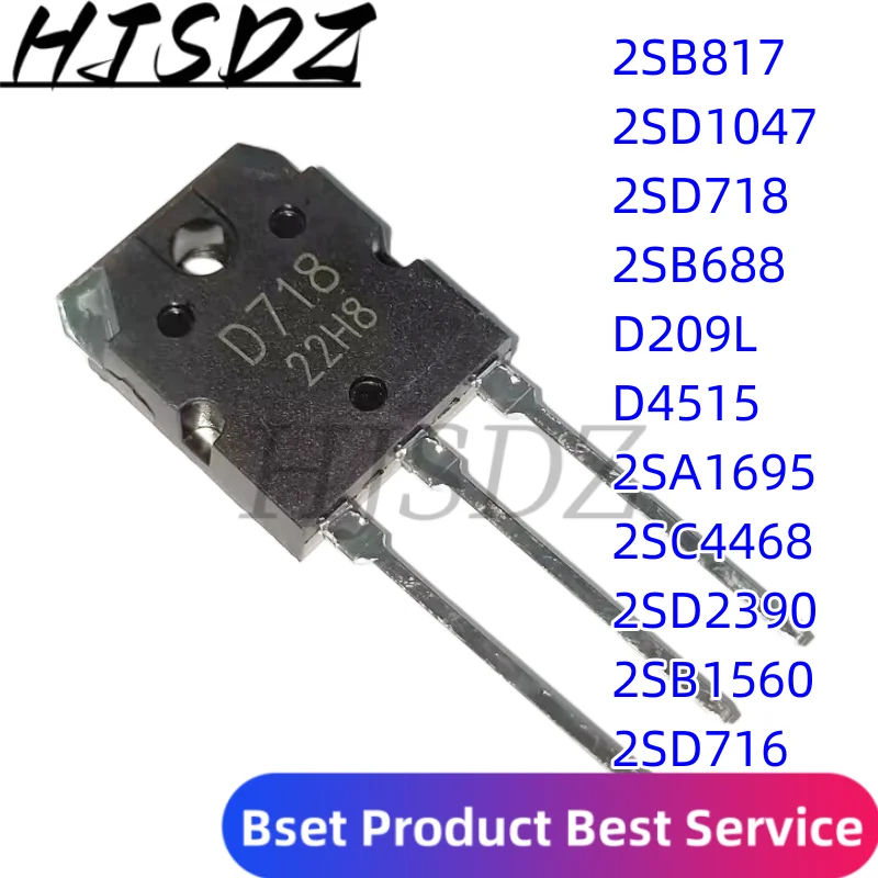 5 piezas 2SD1047 D1047 TO-3P 2SB817 B817 2SD718 D718 2SB688 2SC4468 D2390 2SB1560 B1560 2SA1695 D209L D209 2SD716 2SD4515 D4515