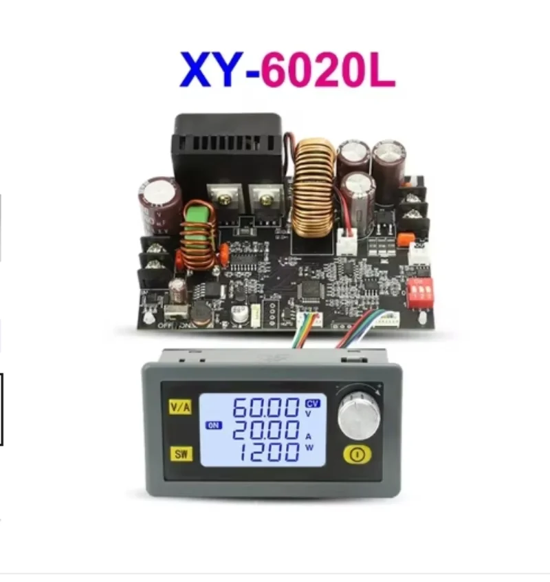 6020L 60V 20A 1200W Buck Converter CC CV Step-Down Module LCD Adjustable Regulated Stabilized Voltage Power Supply