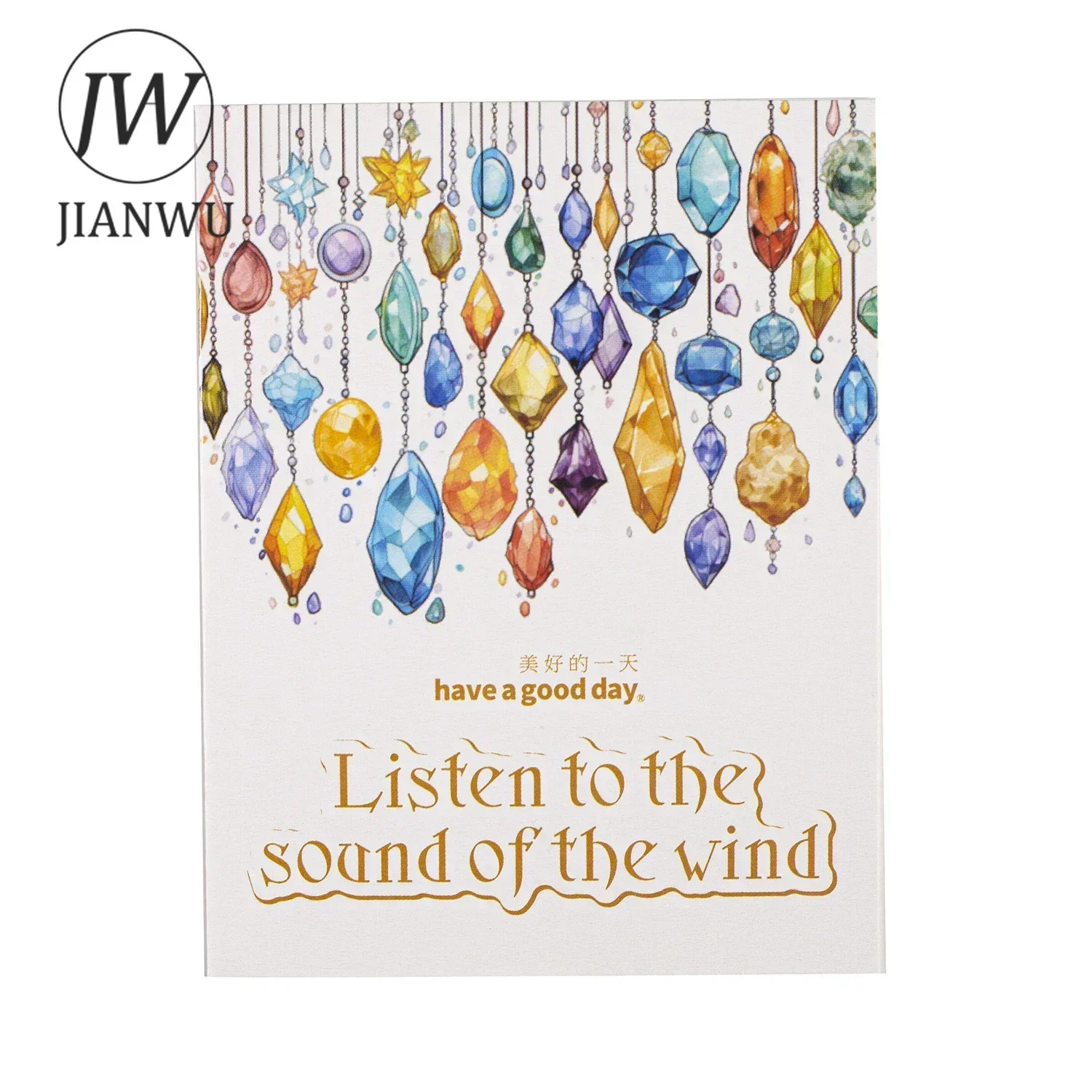 JIANWU Listen To The Whispers in The Wind Series Vintage Flower Material Collage PET Sticker Creative Journal Stationery