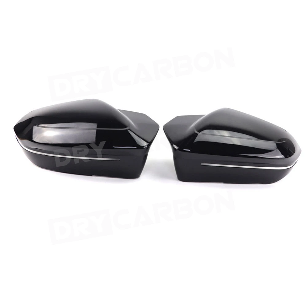 2 Stks/set Voor Bmw 5 Serise G60 G68 2024 + Droge Koolstofvezel Achteruitkijkspiegel Cover Carrosseriekits Abs Spiegel Shell Decoratie Trim