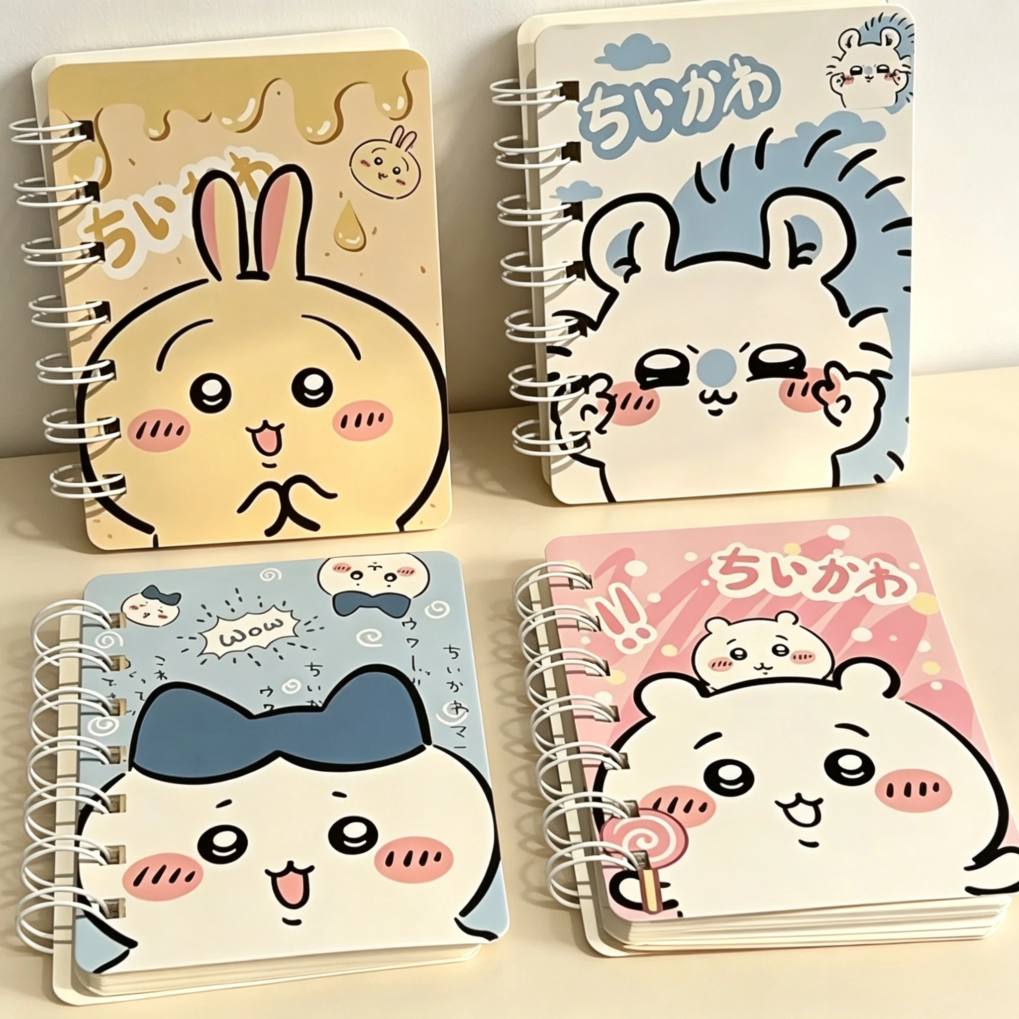 Chiikawa Kawaii Cartoon Spiral Notebook with Stickers Cute Student Diary Journal Planner Stationery Gift for Kids Girls