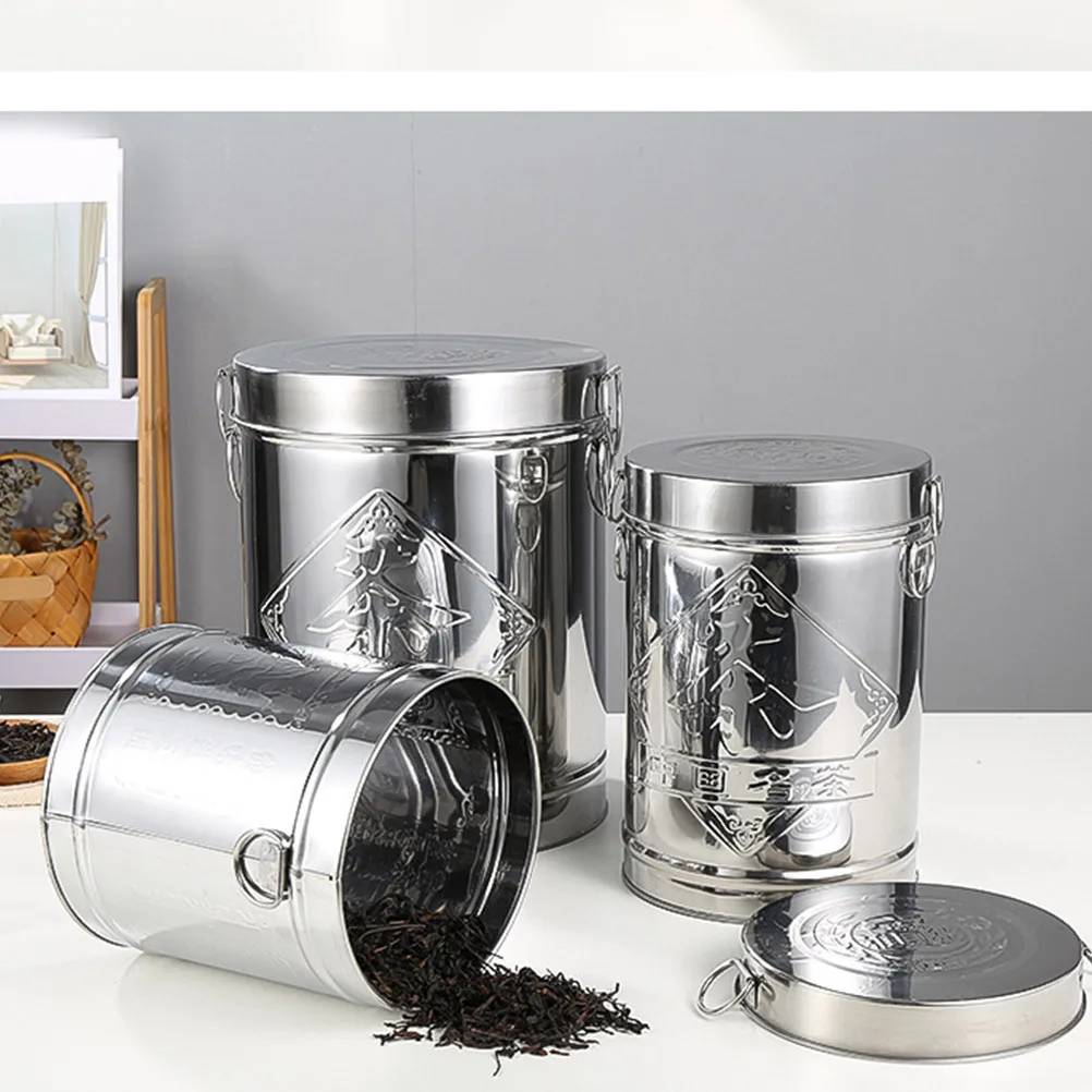 

Coffee Bean Tea Leaf Storage Canister Stainless Steel Airtight Kitchen Food Jar Multi-Purpose Storage Container