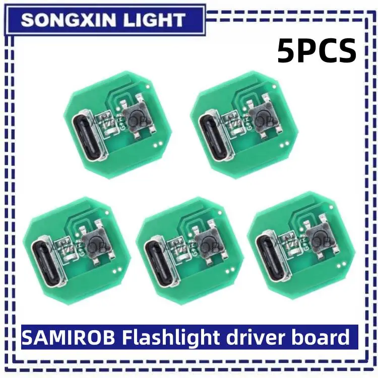 2/5/10/100PCS SAMIROB Flashlight driver board, DIY circuit board TypeC charging port, integrated charging and discharging module