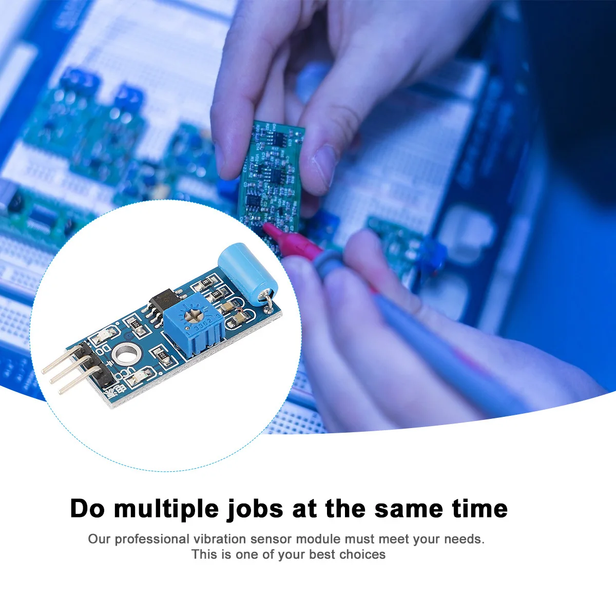 10pcs Vibration Sensor Module Normally Closed Type For Alarm Blue Trigger Switch Compatible With Microcontroller