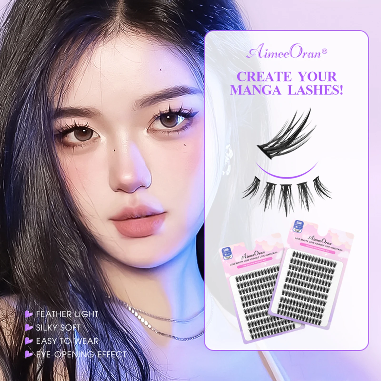 Long Volume Lash Exensions Easy to Fit Eye Shape Fake Eyelashes for Cosplay Makeup DIY Supply PR Sale