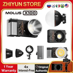 ZHIYUN MOLUS X100 światło LED do kamery światło wypełniające oświetlenie fotograficzne do zdjęć Studio wideo Youtube/Outdoor Shooting