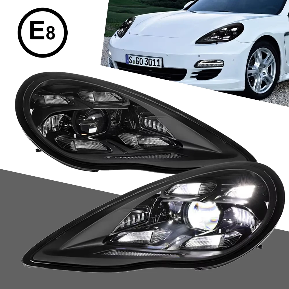 2 Stück Auto-LED-Scheinwerfer für Porsche Panamera 970 970.1 2010-2013 Scheinwerfer LED Weiß DRL Tagfahrlicht Projektorlinse Automotive, Plug-and-Play
