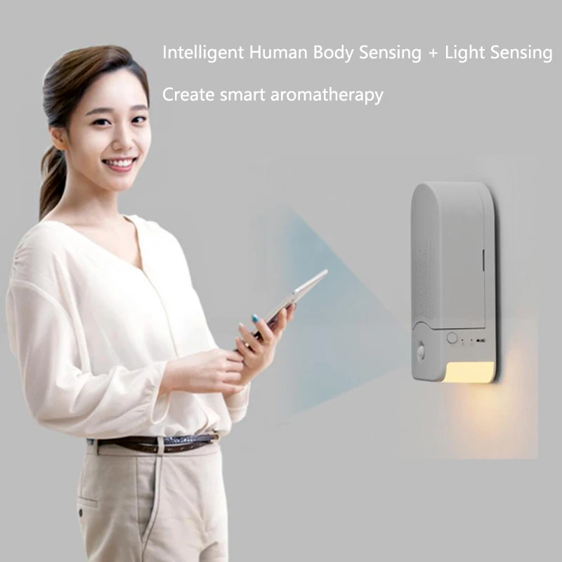 الحائط بدون ماء ناشر رائحة غرفة العطر زيت طبيعي الروائح آلة المنزل المرحاض رائحة آلة ضوء الليل