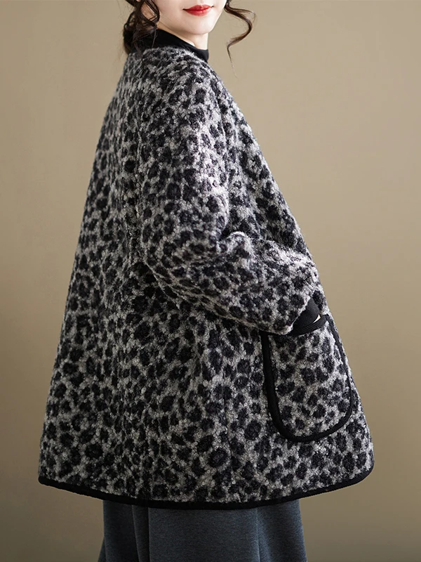 

Vintage Anti-Aging Women's Jaet Loose Fit Single Button Long Sve Thiened Winter Commute Sle Faion Outerwear